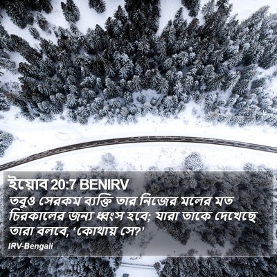 ইয়োব 20:7 BENIRV Bible Verse Image