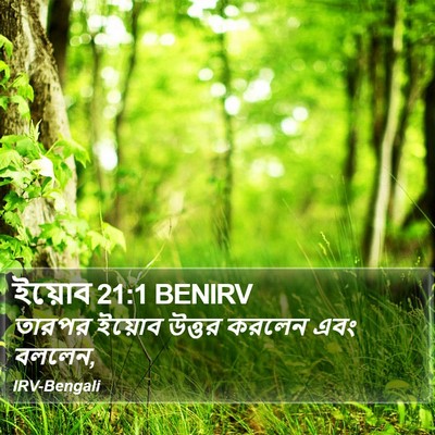 ইয়োব 21:1 BENIRV Bible Verse Image