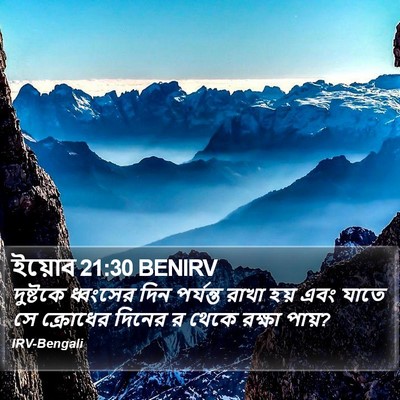ইয়োব 21:30 BENIRV Bible Verse Image