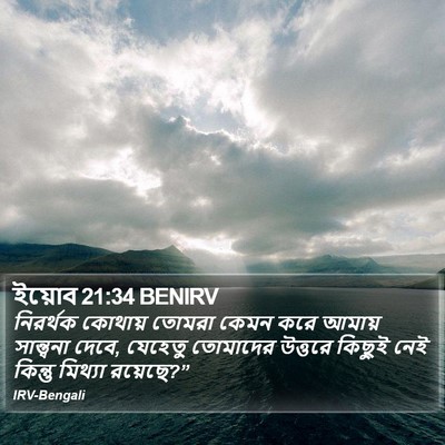 ইয়োব 21:34 BENIRV Bible Verse Image
