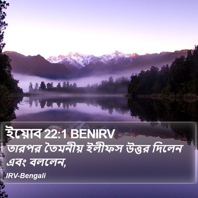 ইয়োব 22:1 BENIRV Bible Verse Image