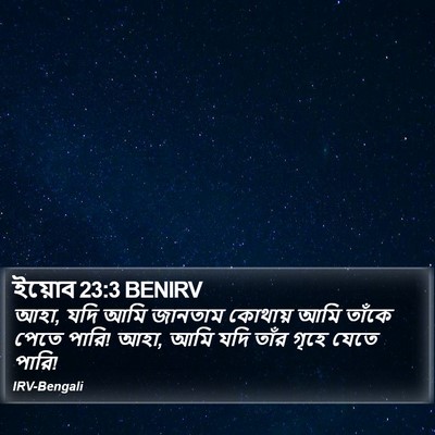 ইয়োব 23:3 BENIRV Bible Verse Image