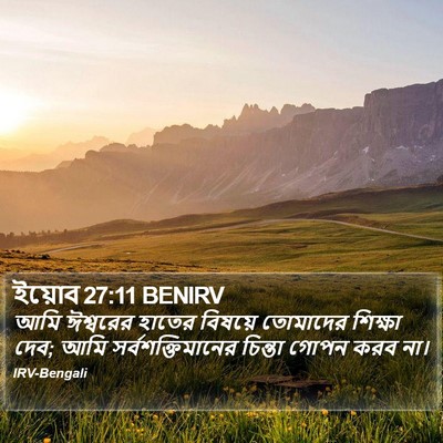 ইয়োব 27:11 BENIRV Bible Verse Image