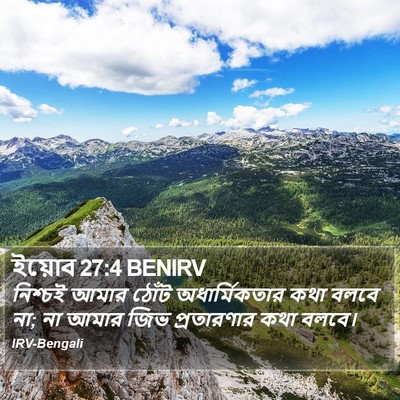 ইয়োব 27:4 BENIRV Bible Verse Image
