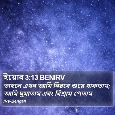 ইয়োব 3:13 BENIRV Bible Verse Image