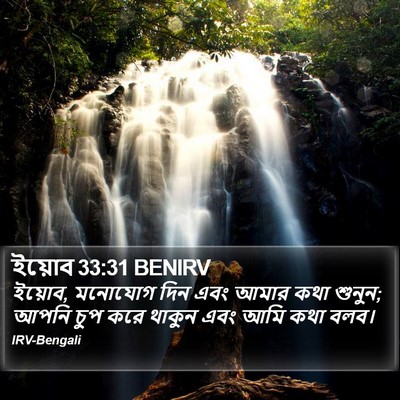 ইয়োব 33:31 BENIRV Bible Verse Image
