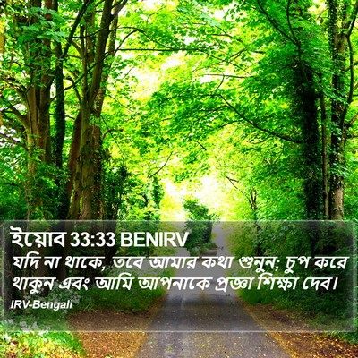 ইয়োব 33:33 BENIRV Bible Verse Image