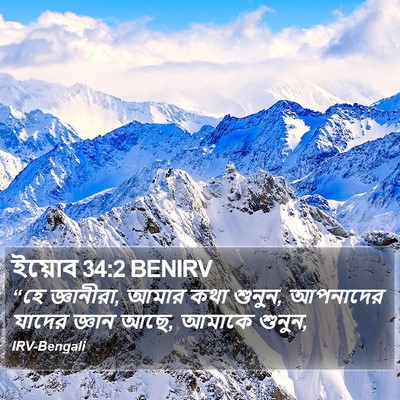 ইয়োব 34:2 BENIRV Bible Verse Image