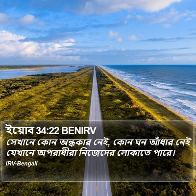 ইয়োব 34:22 BENIRV Bible Verse Image