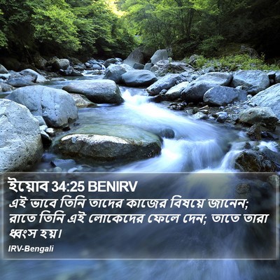 ইয়োব 34:25 BENIRV Bible Verse Image