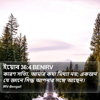 ইয়োব 36:4 BENIRV Bible Verse Image