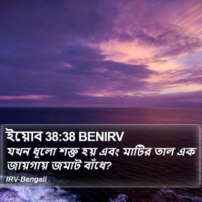 ইয়োব 38:38 BENIRV Bible Verse Image
