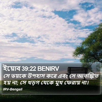 ইয়োব 39:22 BENIRV Bible Verse Image