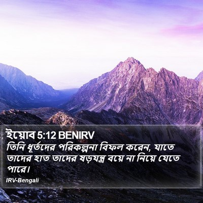ইয়োব 5:12 BENIRV Bible Verse Image
