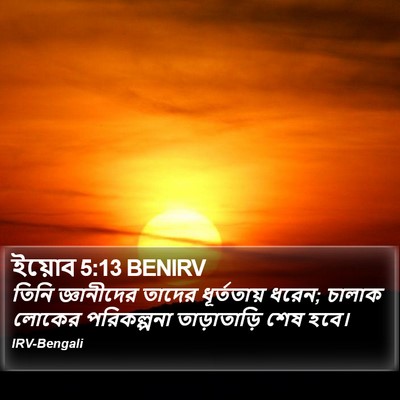 ইয়োব 5:13 BENIRV Bible Verse Image