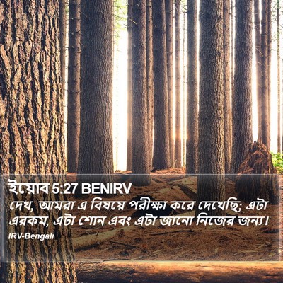 ইয়োব 5:27 BENIRV Bible Verse Image