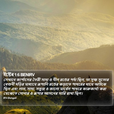 ইষ্টেৰ 1:6 BENIRV Bible Verse Image