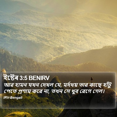 ইষ্টেৰ 3:5 BENIRV Bible Verse Image