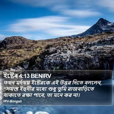 ইষ্টেৰ 4:13 BENIRV Bible Verse Image