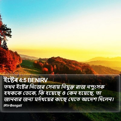 ইষ্টেৰ 4:5 BENIRV Bible Verse Image
