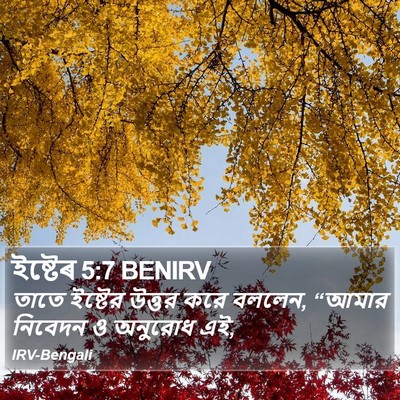 ইষ্টেৰ 5:7 BENIRV Bible Verse Image