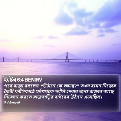 ইষ্টেৰ 6:4 BENIRV Bible Verse Image