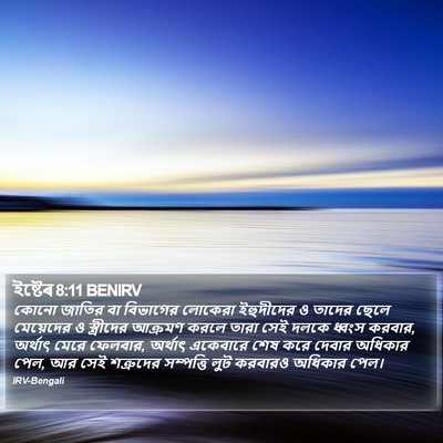 ইষ্টেৰ 8:11 BENIRV Bible Verse Image
