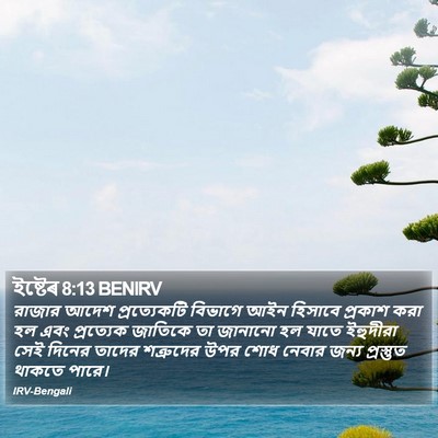 ইষ্টেৰ 8:13 BENIRV Bible Verse Image