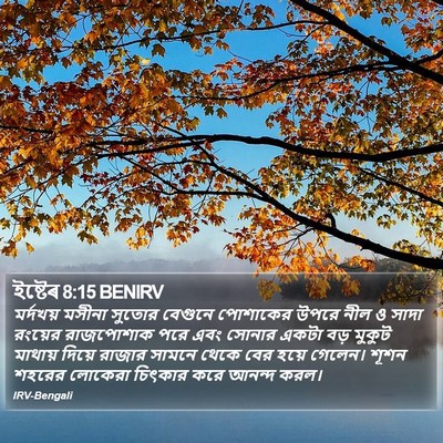 ইষ্টেৰ 8:15 BENIRV Bible Verse Image
