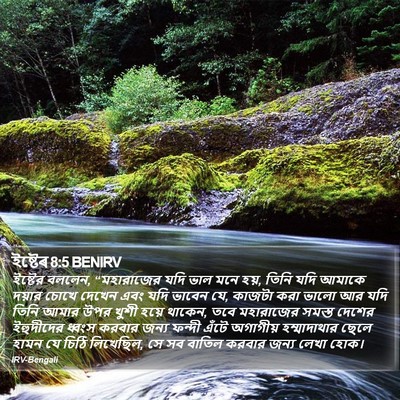 ইষ্টেৰ 8:5 BENIRV Bible Verse Image