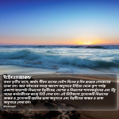 ইষ্টেৰ 8:9 BENIRV Bible Verse Image