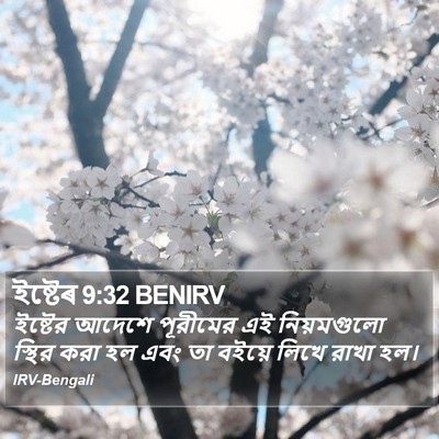 ইষ্টেৰ 9:32 BENIRV Bible Verse Image
