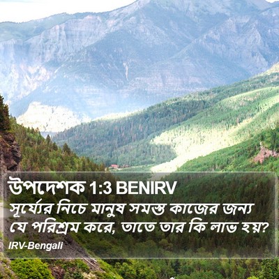 উপদেশক 1:3 BENIRV Bible Verse Image