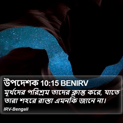 উপদেশক 10:15 BENIRV Bible Verse Image