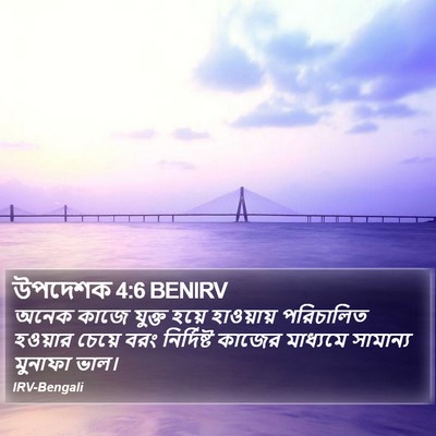 উপদেশক 4:6 BENIRV Bible Verse Image