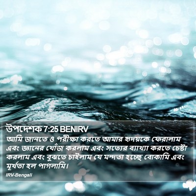 উপদেশক 7:25 BENIRV Bible Verse Image