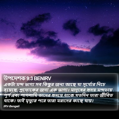 উপদেশক 9:3 BENIRV Bible Verse Image