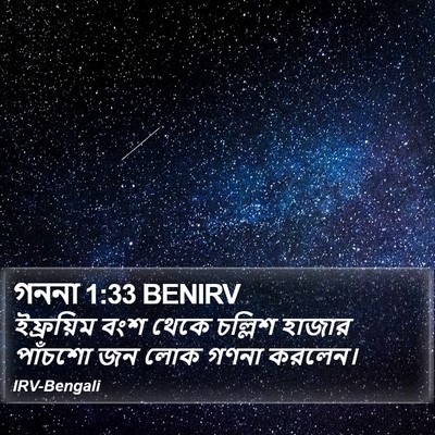 গননা 1:33 BENIRV Bible Verse Image