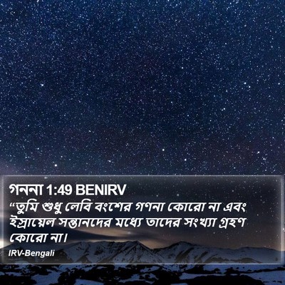 গননা 1:49 BENIRV Bible Verse Image