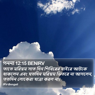 গননা 12:15 BENIRV Bible Verse Image