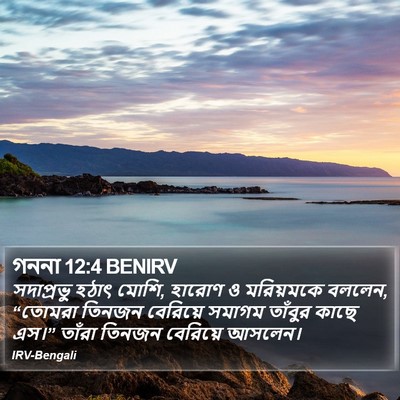 গননা 12:4 BENIRV Bible Verse Image