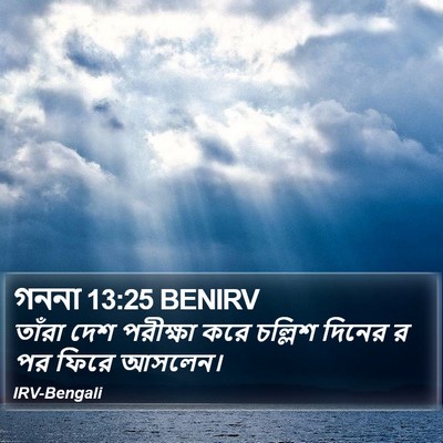 গননা 13:25 BENIRV Bible Verse Image
