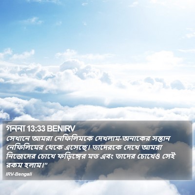 গননা 13:33 BENIRV Bible Verse Image