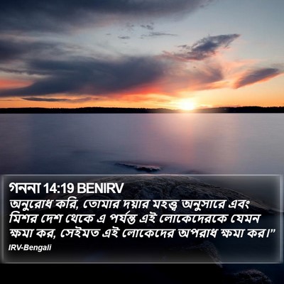 গননা 14:19 BENIRV Bible Verse Image