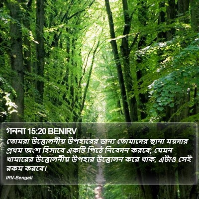 গননা 15:20 BENIRV Bible Verse Image