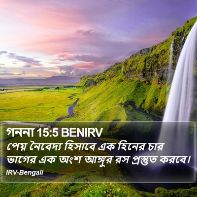 গননা 15:5 BENIRV Bible Verse Image