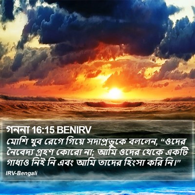 গননা 16:15 BENIRV Bible Verse Image