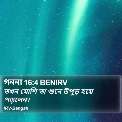 গননা 16:4 BENIRV Bible Verse Image