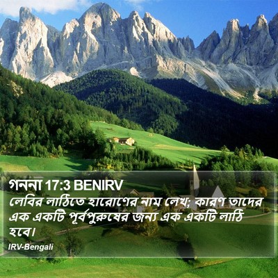 গননা 17:3 BENIRV Bible Verse Image
