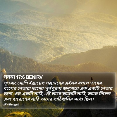 গননা 17:6 BENIRV Bible Verse Image